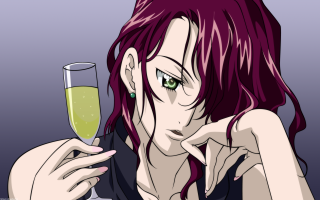 Woman wine glass green liquid 2 - preraphaelitism free wallpaper