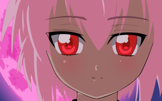 Anime girl red eyes pink - red eye free wallpaper