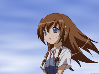 Girl braid white shirt blue - aguri uchida free wallpaper