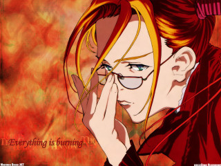 Woman glasses redshirt greeneyes orangehair - glass free wallpaper