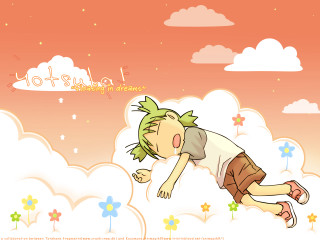 Boy cloud flowers sunset greenhair - a boy free wallpaper