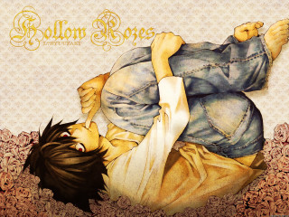 Gothic anime man roses flower - a painting of a man free wallpaper
