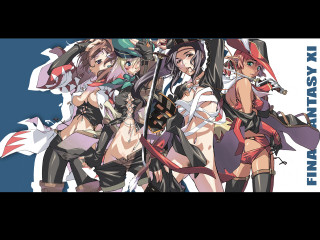 Anime girls swords banner rayonism - sword free wallpaper