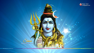 Hindu god blue background starburst - a crescent free wallpaper