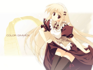 Girl hat white hair bow - official free wallpaper for desktop