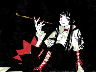 Gothic woman black dress red 3 - a black dress holding free wallpaper