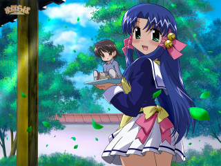 Girl blue dress tray tree - a blue shirt free wallpaper for desktop