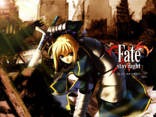 Anime character sword castle sky - a anime character free wallpaper