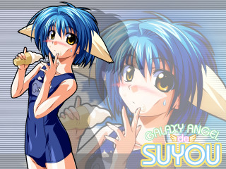 Blue hair horns girls food - ayako rokkaku free wallpaper
