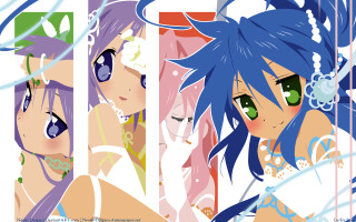 Anime girls blue green hair - toyism free wallpaper
