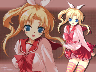 Anime girls bunny ears pink - a pink dress free wallpaper