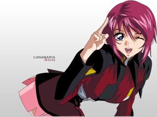 Pink hair girl military uniform - a black jacket free wallpaper