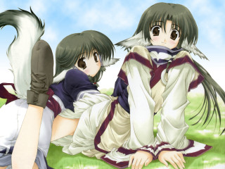 Ayako rokkaku anime girls furry - their back free wallpaper