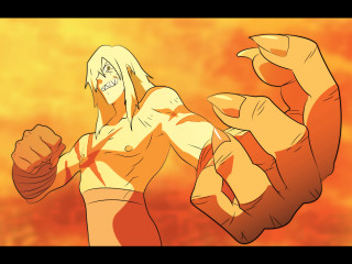 Baioken eishun fighting male fire - a fist free wallpaper