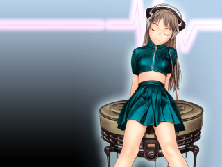 Girl piano headphones heartbeat neogeo - cybernetic free wallpaper