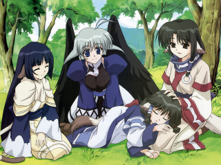 Forest girls picnic sitting child - one person holding free wallpaper