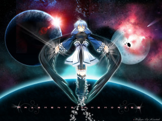 Space anime planet stars hologram - planet free wallpaper