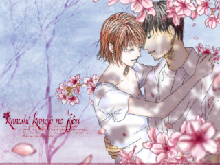 Kawaii hanami couple cherry blossoms - a couple free wallpaper