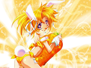 Bunny ears yellow dress carrot - a carrot free wallpaper