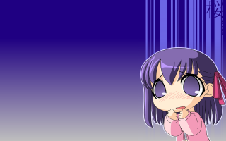 Cartoon girl purple hair red - a pink shirt free wallpaper