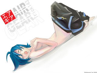 Woman bluehair barefoot backpack lying - a backpack free wallpaper