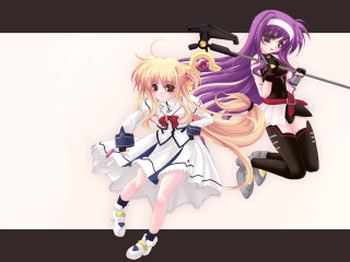 Anime girls longhair sword dress - a dress free wallpaper