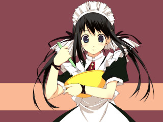 Maid ayako rokkaku anime girl - her hand free wallpaper