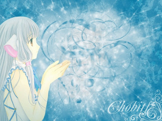 Girl blue dress holography night - the screen free wallpaper