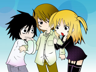 Three anime characters cellphone lyco - a cell phone free wallpaper