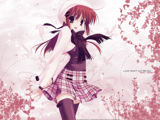 Girl hat skirt anime cherry - her shoulder free wallpaper
