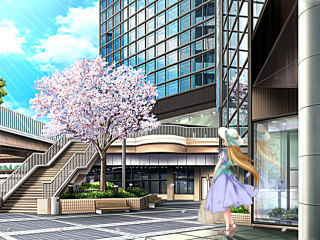 Woman street building tree sky - a tall building free wallpaper