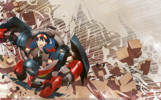 Cartoon motorcycle city brokenwall brokenwindow - a cartoon character riding free wallpaper