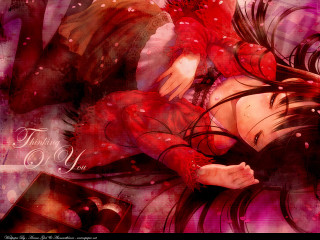 Woman red dress laying bed - the wind free wallpaper for desktop