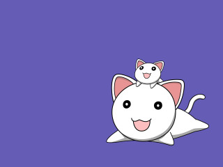 Black cat kawaii purple background - derf free wallpaper