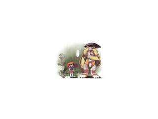 Couple cartoon umbrella rain impressionism - brom free wallpaper