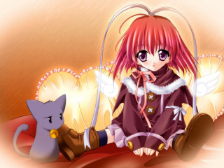 Alice pinkhair cat couch anime - pink hair free wallpaper