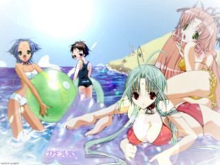 Girls beach balloons water graphics - a group of girls free wallpaper