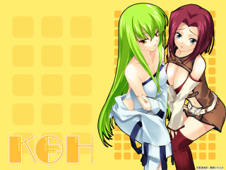 Anime girls green red hair - green hair free wallpaper