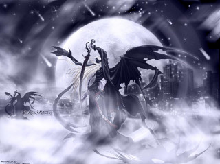 Demon horse snow moon gothic - full free wallpaper
