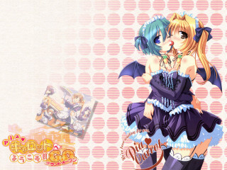 Anime couple kiss polka dot - official free wallpaper for desktop