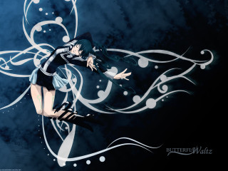 Flying woman black dress anime - ann thetis blacker free wallpaper