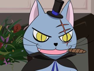 Cartoon cat top hat tie - bloodborne free wallpaper
