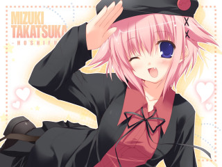 Anime girl pink hair black 2 - a pink shirt free wallpaper
