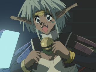 Eizan kikukawa microphone demon 1990s - her hand and a demon free wallpaper