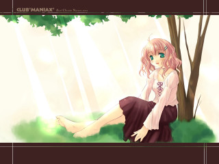 Girl sitting rain tree magic - magic realism free wallpaper