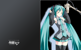Anime girl blue hair headphones 2 - her ear free wallpaper for desktop