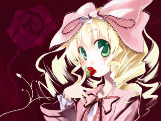 Alice prin pink bow roses - a pink rose free wallpaper