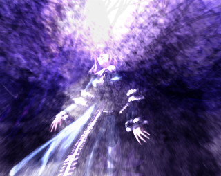 Purple kimono swordman holography cherryblossoms - a digital painting of a man free wallpaper