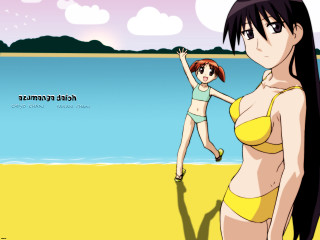 Beach anime girls bikini ocean - suit free wallpaper