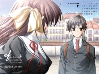 Couple building clock ai mitsu - serial free wallpaper